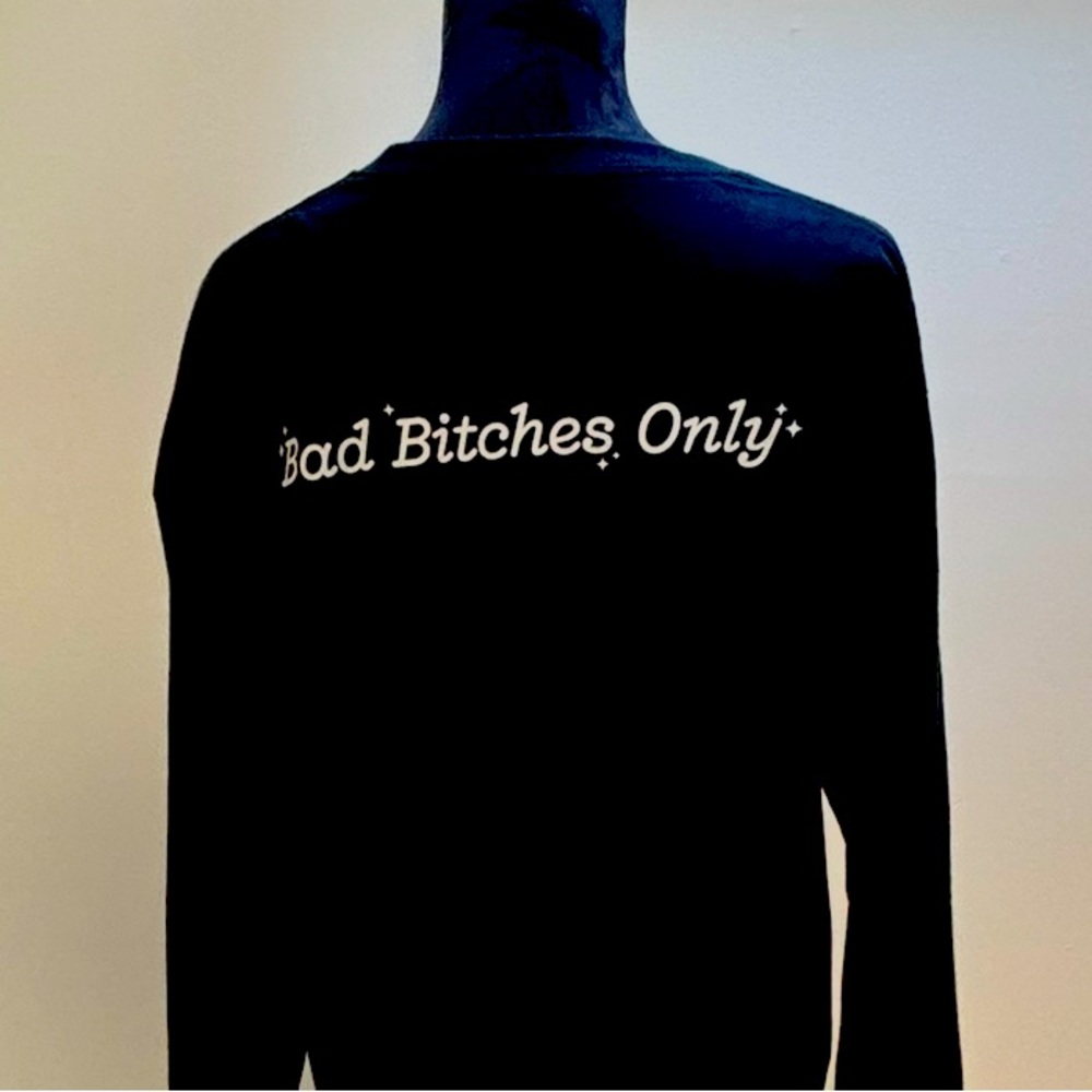 Vanderpump team ARIANA black long sleeve born fking cool shirt reality tv